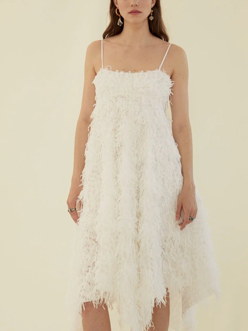 Pio - Fringed Fil Coupé Handkerchief Babydoll Dress